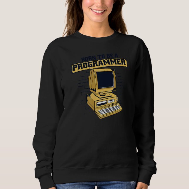 Camiseta Born To Be A Programmer Coder Engineer Software De (Frente)