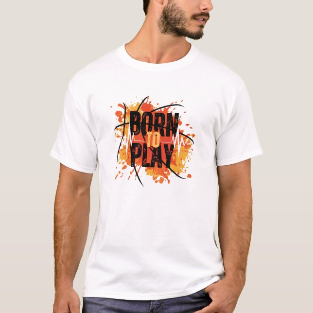 Camiseta Born To Play – Gamer & Athlete Tee for Passion-Dri (Frente)
