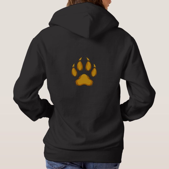 Camiseta Born to Prowl – Golden Raccoon Paw Hoodie (Verso)