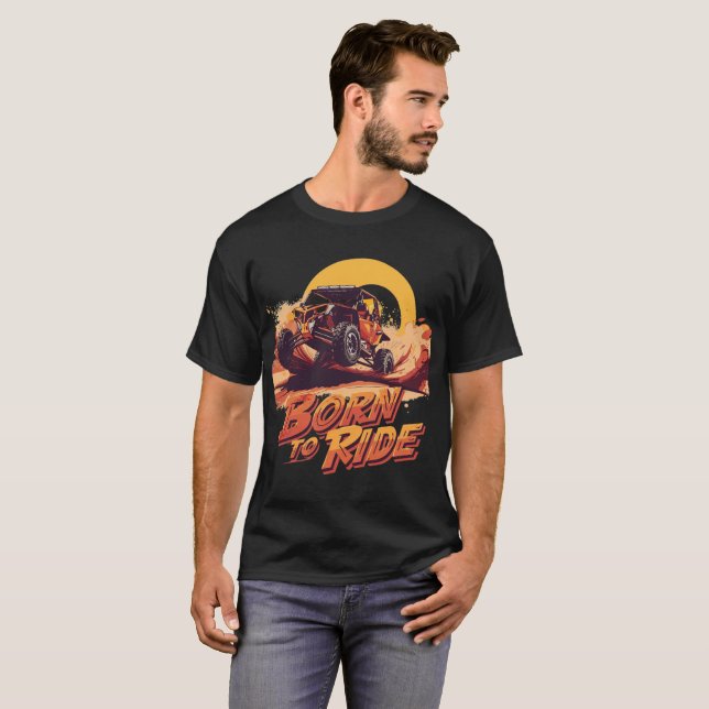 Camiseta Born to Ride | Off-Road Adventure & Desert Buggy (Frente Completa)