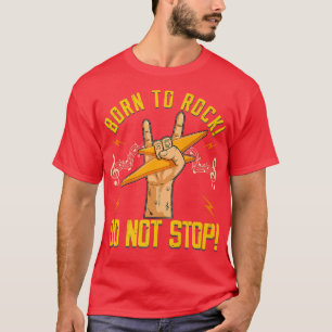 Camiseta Born to rock 80s rocker guitar guitarist cool musi