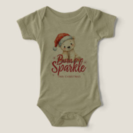 Camiseta Born to Sparkle This Christmas Baby Shirt | Cute