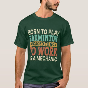 Camiseta Borno joga badminton jogador de esportes forçado e