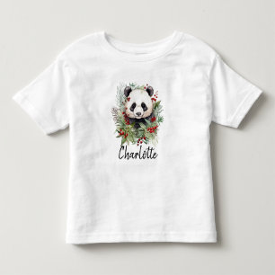 Camiseta Borracha de Panda Cuta Borrar Botânica de Natal Ru