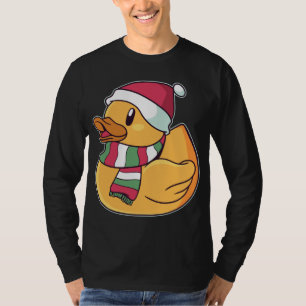 Camiseta Borracha do Xmas Duckie Duck Dom de Natal Bonito