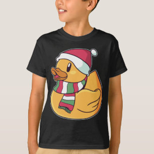 Camiseta Borracha do Xmas Duckie Duck Dom de Natal Bonito