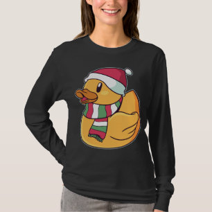 Camiseta Borracha do Xmas Duckie Duck Dom de Natal Bonito