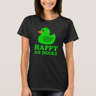 Camiseta Borracha Verde Bonita Pato Sortudo Pum Ducky Pun