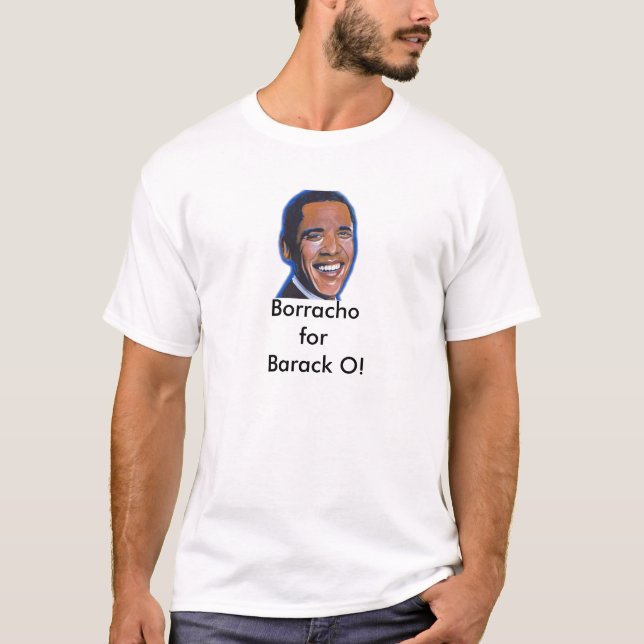 Camiseta Borracho para Barack O (Frente)