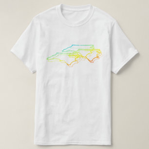 Camiseta borrão de frio da Carolina do Norte