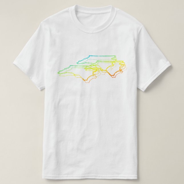 Camiseta borrão de frio da Carolina do Norte (Frente do Design)