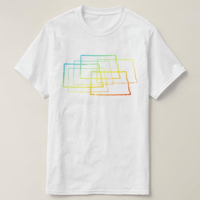 Camiseta borrão de frio do dakota norte (Frente do Design)