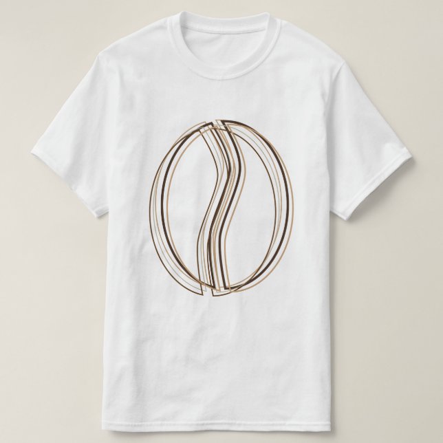 Camiseta borrão do feijão de café (Frente do Design)