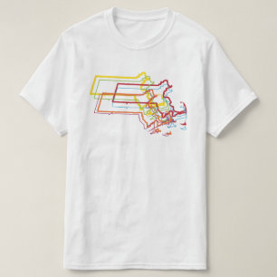 Camiseta borrão do orgulho de Massachusetts