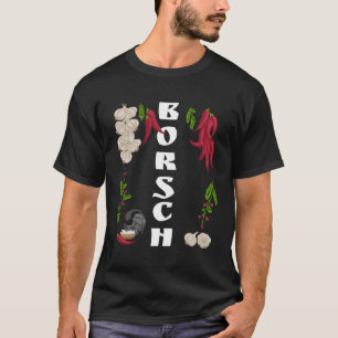 Camiseta Borsch Ucrânia Comida Estilo ucraniano de Vyshyvan