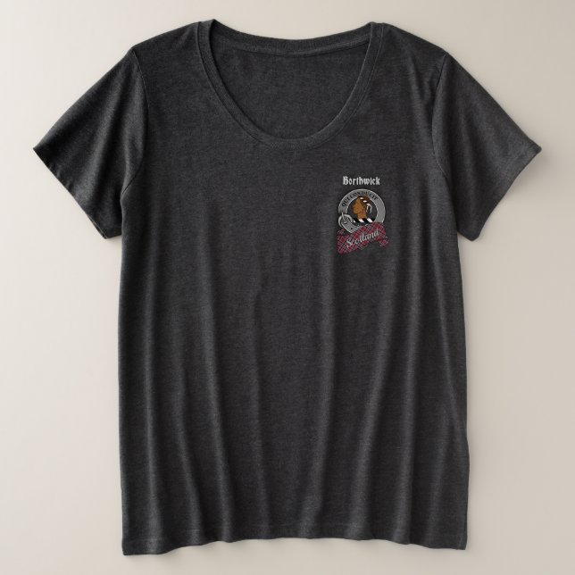 Camiseta Borthwick Clan Badge Women's Pocket (Frente do Design)
