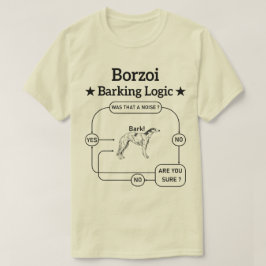 Camiseta Borzoi Barking Logic Funny Dog Owner Sarcástico