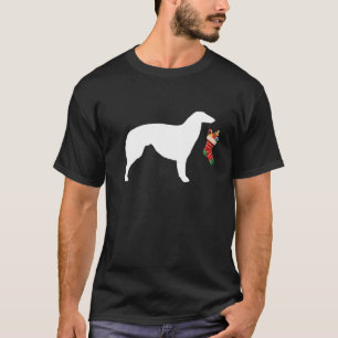 Camiseta Borzoi Christmas Stoffer Dog