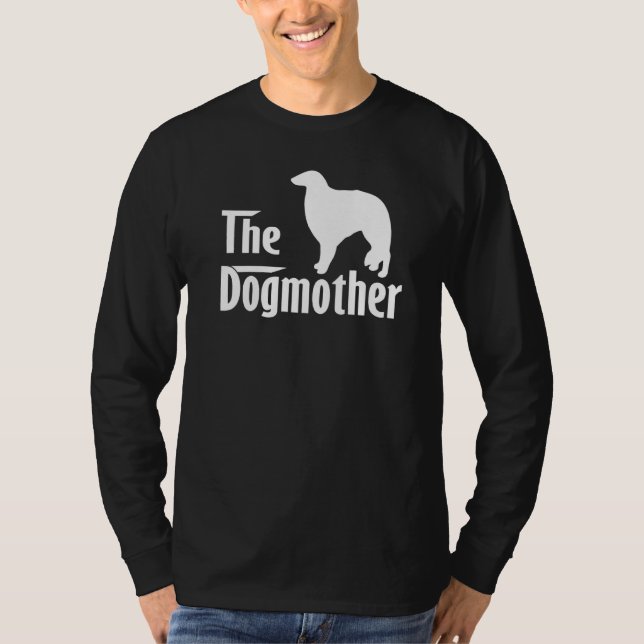 Camiseta Borzoi Dog Dia de as mães (Frente)