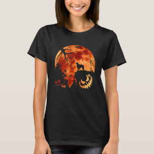 Camiseta Borzoi E Moon Halloween Costume Pumpkin