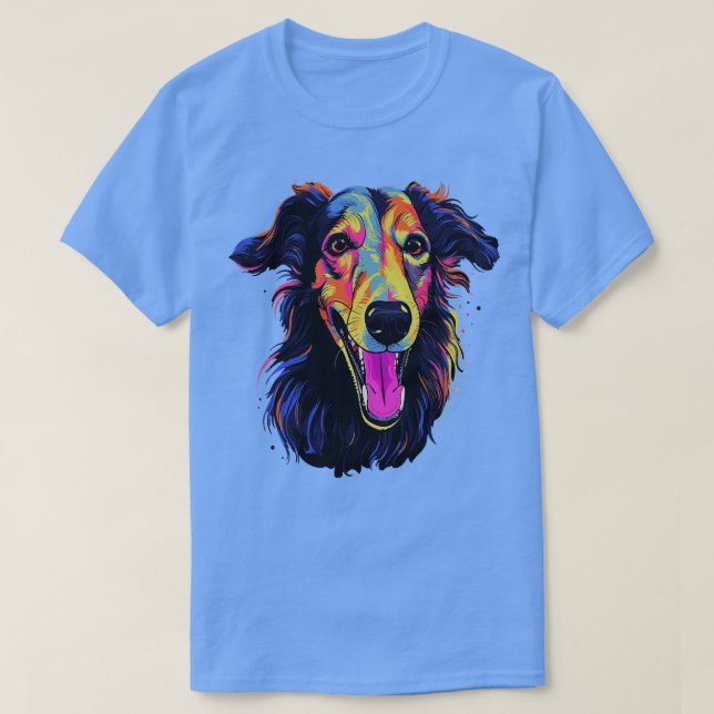 Camiseta Borzoi Smiling (Frente do Design)