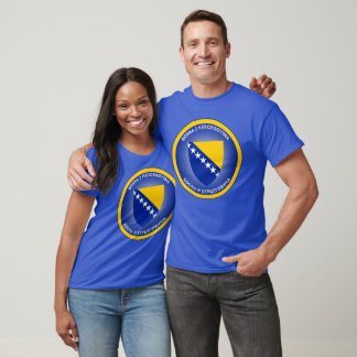 Camiseta Bosnia and Herzegovina Coat of Arms Circle Shape