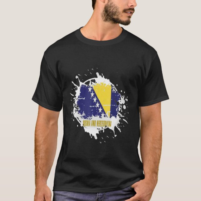 Camiseta Bosnia And Herzegovina Splash (Frente)