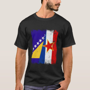Camiseta Bósnia e Herzegovina Iugoslávia Bandeira Meia