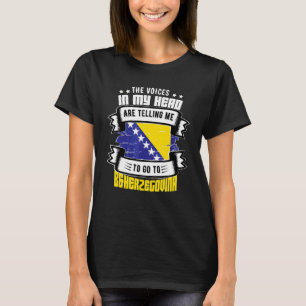 Camiseta Bósnia e Herzegovina na Minha Cabeça