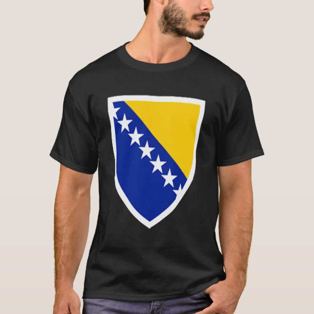 Camiseta Bosnia Emblem Flag Proud Bosnian (Frente)