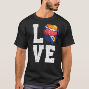Camiseta Bósnia Flag Soccer Fan Love Bosnian