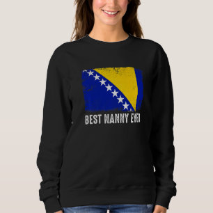 Camiseta Bósnia-Herzegovina Sinalizador Melhor Nanny Ever F