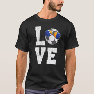 Camiseta Bósnio Soccer Love Bósnio Fan Flag