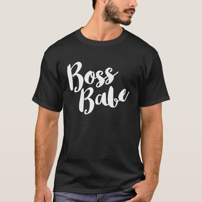 Camiseta Boss Babe  cute women's strength girl power solida (Frente)