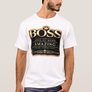 Camiseta Boss King Gold Tipografia Premium