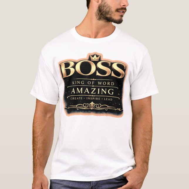Camiseta Boss King Gold Tipografia | Premium (Frente)