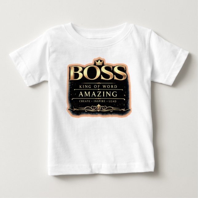 Camiseta Boss King Gold Typography | Premium (Frente)