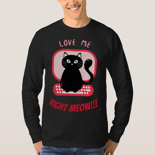 Camiseta Boss Kitty Valentine  u201CLove Me Right MEOW  u20 (Frente)