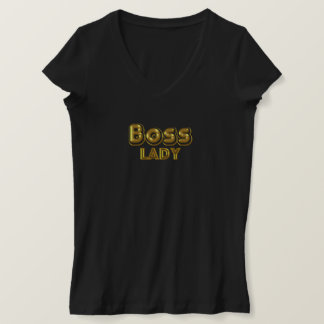 Camiseta Boss Lady Bold Dourado