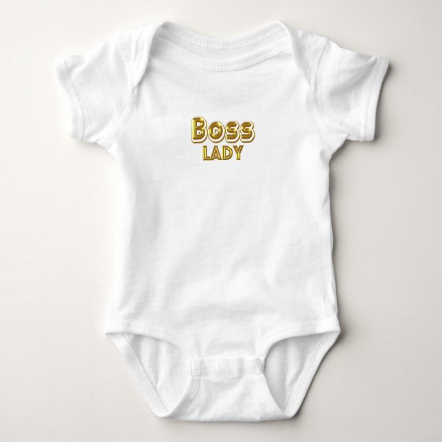 Camiseta Boss Lady Bold Dourado (Frente)