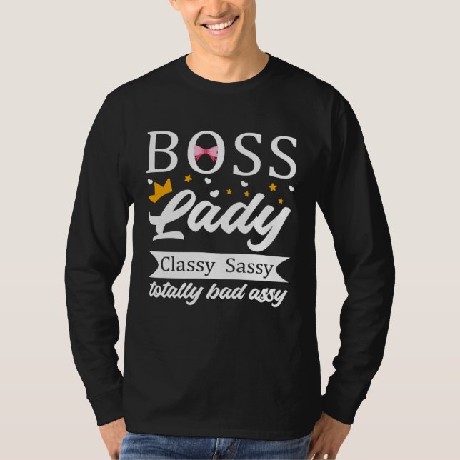 Camiseta Boss Lady Happy National Bosses Day Appreciation F (Frente)