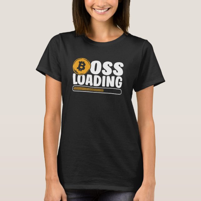 Camiseta Boss Loading Crypto Cryptocurrency Blockchain Bitc (Frente)