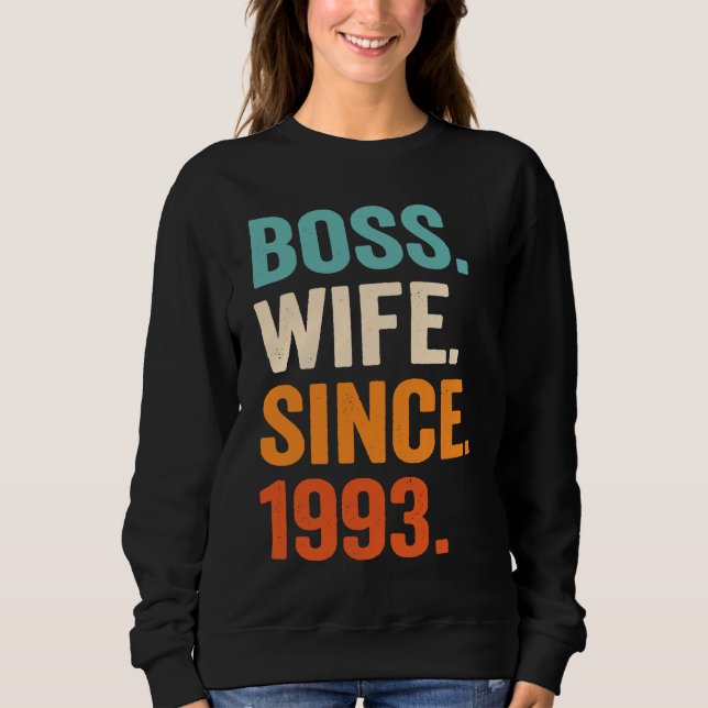 Camiseta Boss Wife Since 1993 30th wedding anniversary (Frente)
