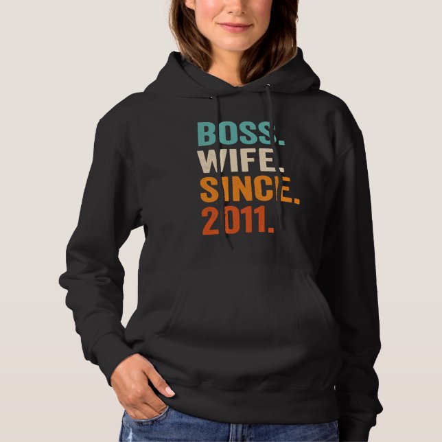 Camiseta Boss Wife Since 2011 12th wedding anniversary (Frente)