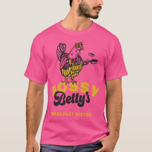 Camiseta Bossy Betty'S Breakfast Bistro Retro Chicken Cooki