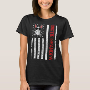 Camiseta Bostie Grandpa USA Flag Funny Boston Terrier Pet D