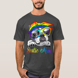Camiseta Bostie Mãe Por Orgulho LGBT Boston Terrier Dogs Lo