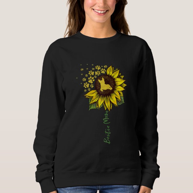 Camiseta Bostie Mãe Sunflower Boston Terrier Lover Gifts (Frente)