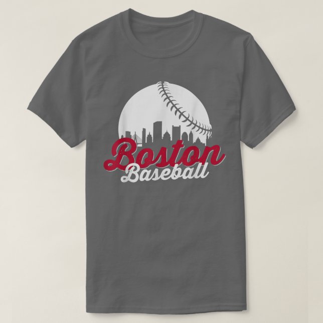 Camiseta Boston Baseball Ball City Massachusetts Retro Vint (Frente do Design)