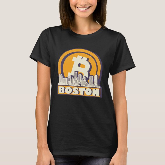 Camiseta Boston Bitcoin Maximalist  Bitcoin Boston Skyline (Frente)